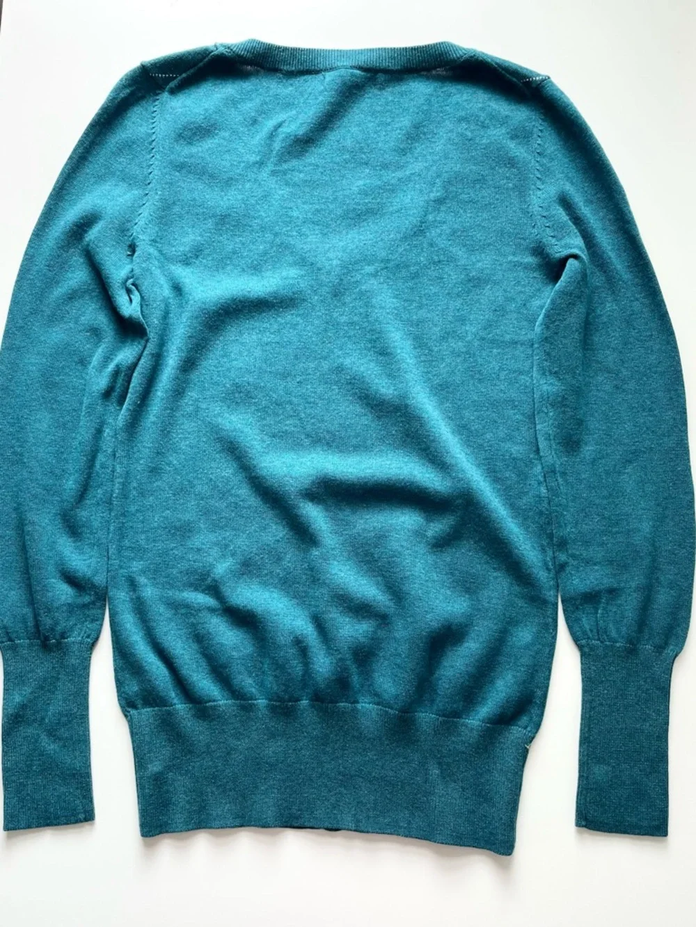 NWT 2000s GAP Argyle V-Neck Sweater Sz XS Teal Green Cotton Y2K Academia Preppy